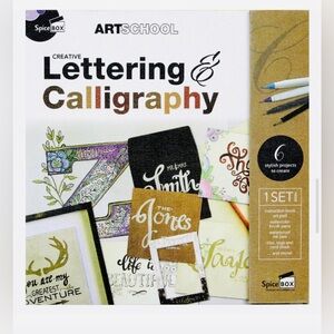 SpiceBox Art School Creative Lettering & Calligraphy Set NWT